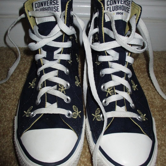 Converse Other - Converse high tops tennis racket pattern